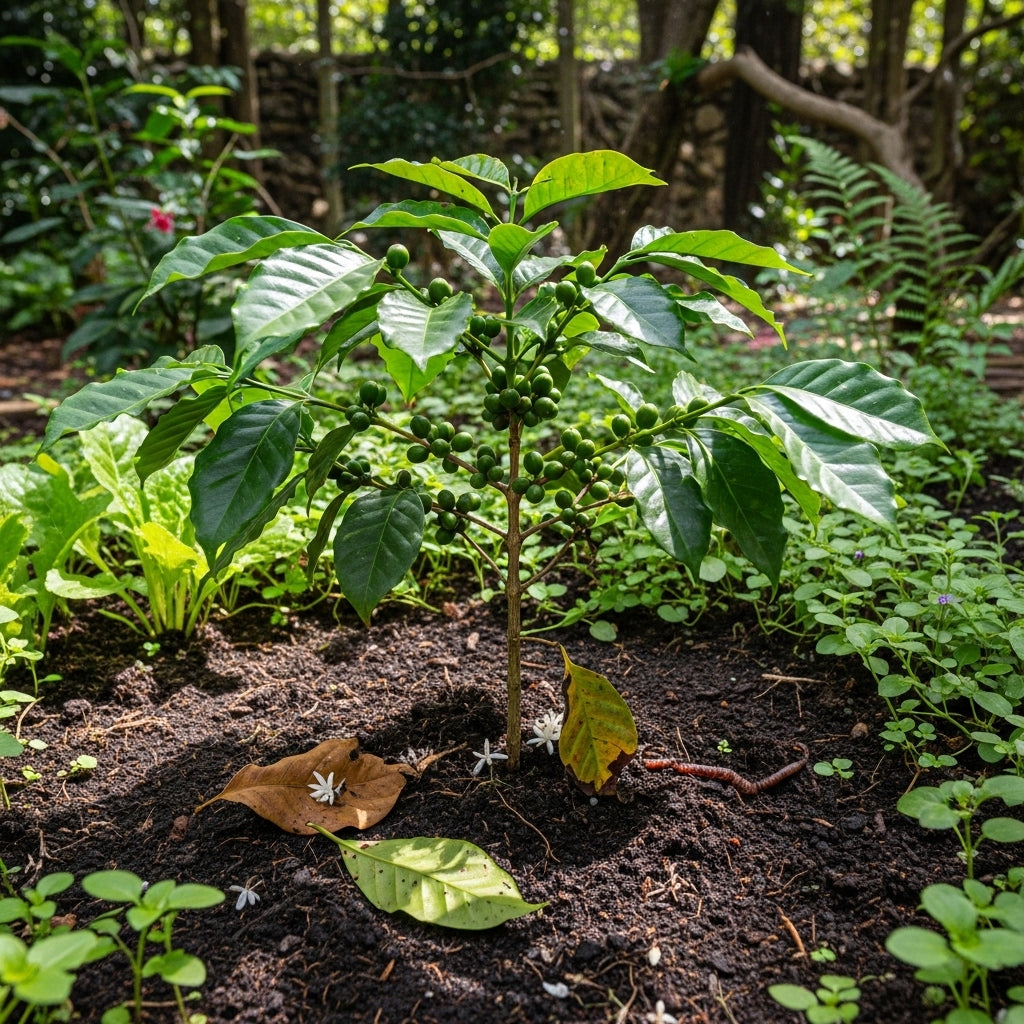 Coffea Arabica Live Plant in 6" Inch Pot | Indoor Arabica Coffee Tree for Planting | Low-Maintenance Houseplant for Home Décor, Patio & Hobby Growers