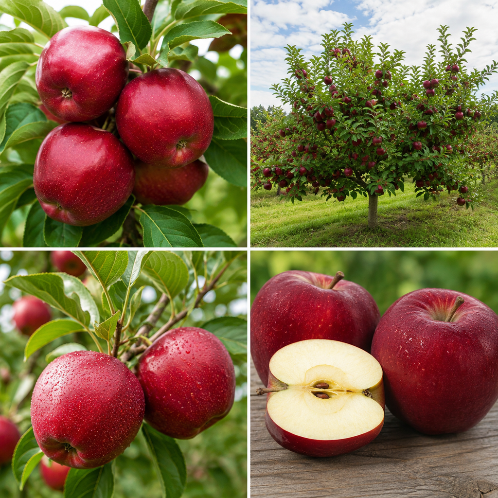 Red Delicious Apple Tree Live Plant in 3 Gallon Pot, Fast Growing Apple Trees Live Plants Ready to Fruit, Perfect for Home Backyard and Garden (No Ship to CA, HI, AK)
