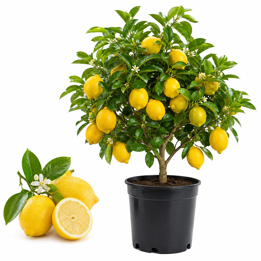 Fresh Meyer Lemon Tree Live Plant for Planting | 1–2 Ft Live Potted Citrus Plant | Edible Indoor or Outdoor Fruit Tree for Home Gardens, Patios & Containers (No Ship to CA,HI,AK)