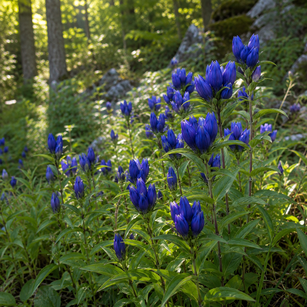 200 Bottle Gentian Seeds for Planting, Fast Growing, High-Yield Flower Seeds, Unique Deep Blue Blooms, Ideal for Gardens & Borders