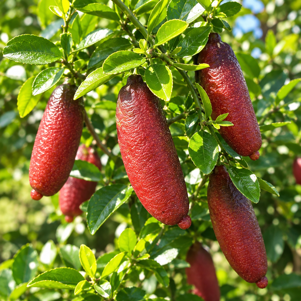 Red Finger Lime Trees Live Plants | 1 Gallon Live Potted Citrus Tree | Citrusy Juicy Fruit for Cooking, Juicing & Home Gardening (No Ship to CA,HI,AK)