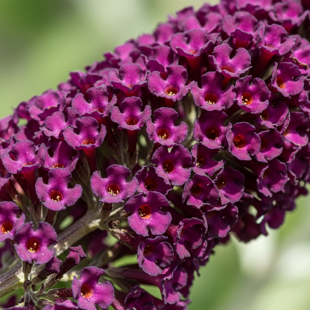 Raspberry Bush Live Plant | 4 Inch Tall Buddleia | Flowering Shrub with Deep Purple Blooms | Easy to Grow Plant for Outdoor Gardens, Borders & Pollinator Landscapes