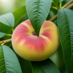 (No Ship to CA,HI,AK) Donut Peach Fruit Tree | Large Live Seedling Plant 30-36 Inches in 3 Gallon Pot | Hardy Sweet Flat Peach Fruit Tree, Ready to Bear Fruits