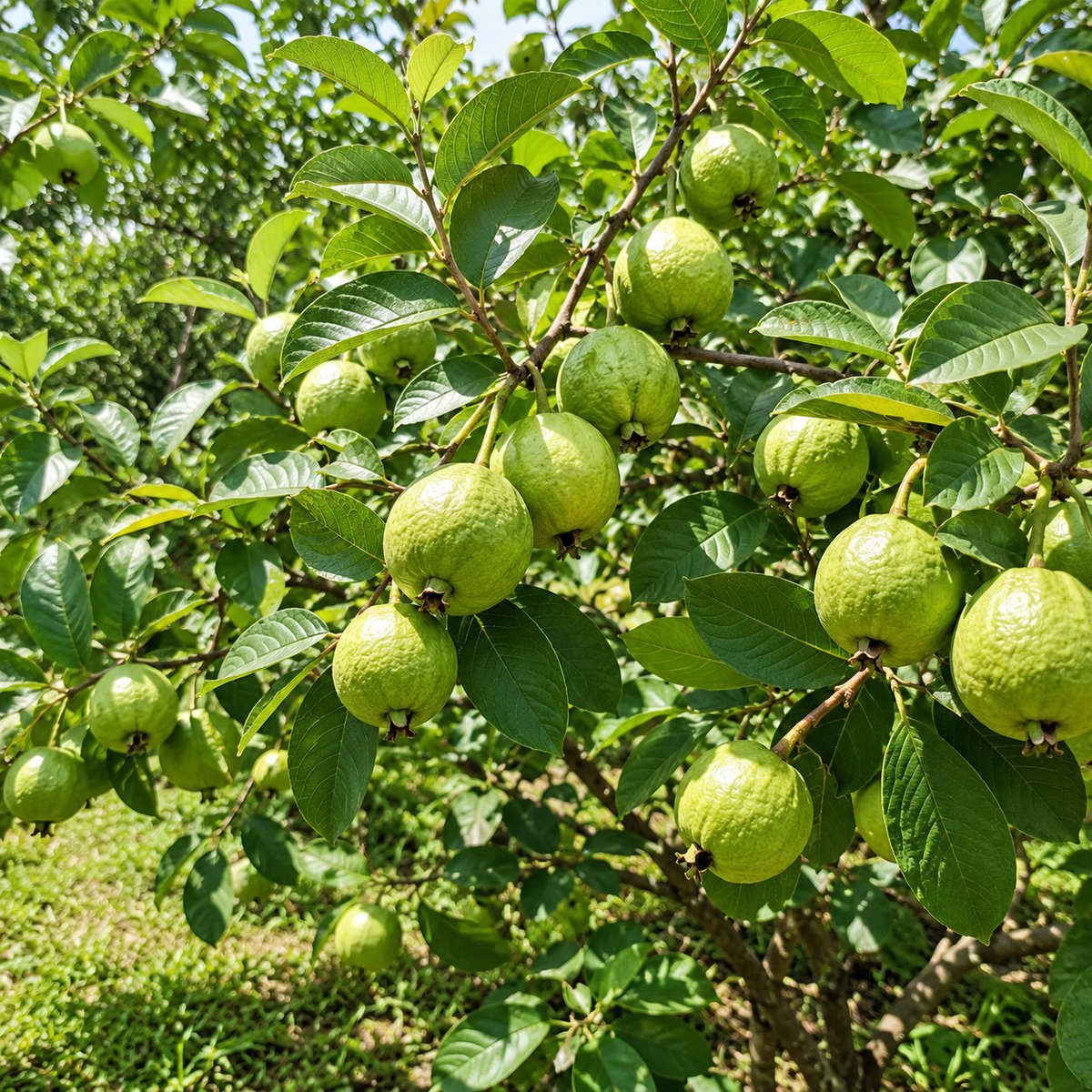 Guava Plants Live for Planting - Thai White Guava Tree, 2-3 Foot Tall Potted Plant, 3 Gallon Size, Easy Care Tropical Greenery, Fruit Tree for Home Landscapes (No Ship to CA, HI, AK)