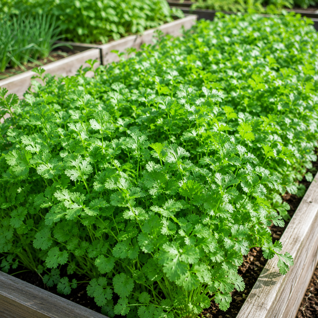 450 Slow Bolt Cilantro Seeds, Non-GMO Coriandrum sativum Seeds, High-Yielding, Heat Tolerant Edible Herb Seeds for Indoor, Outdoor Garden