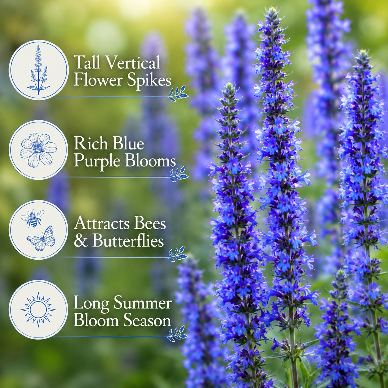 750 Blue Hyssop Seeds, Non GMO, Long Lasting Blooms, Decorative Flower Seeds for Containers & Outdoor Planting