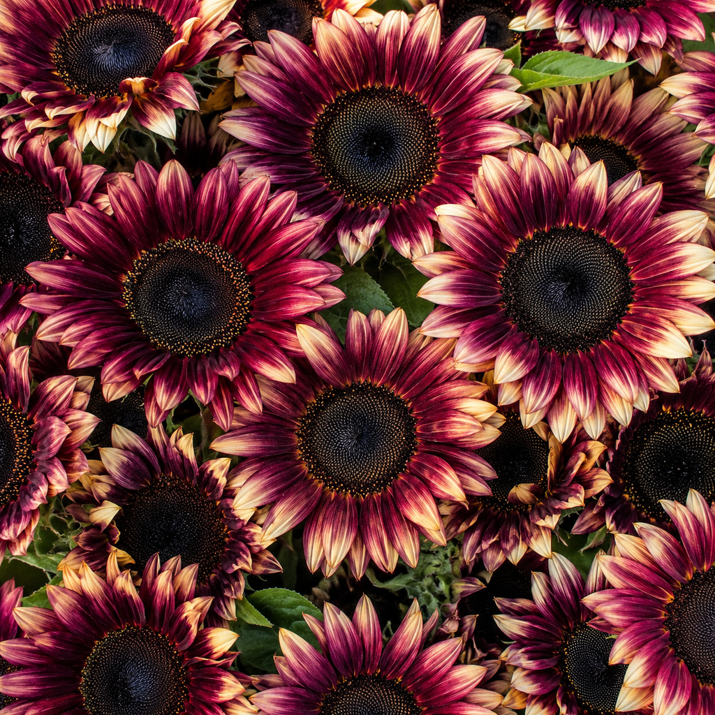 25 Rare Purple Procut Plum Sunflower Seeds, Non GMO, High Yield, Fast Growing, Striking Exotic Pastel Blooms, for Home Gardens Planting