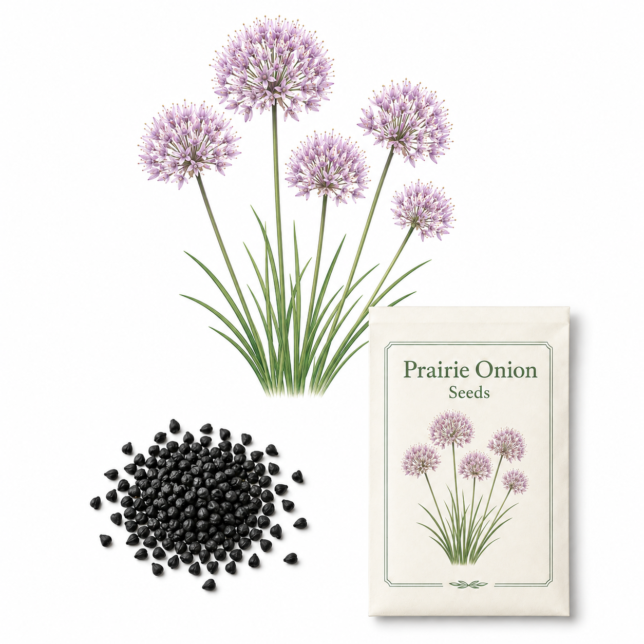 100 Allium stellatum Prairie Onion Seeds, Non-GMO, High Yield, Vibrant Pink Lavender Blooms, Perennial Wildflower Seeds for Rock Gardens