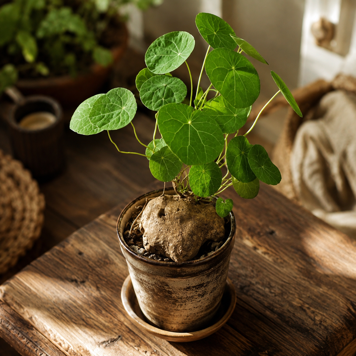 Stephania Plant Live, 2 – 2.5" Rare Caudex Bulb, Compact Stephania Erecta Bulb, Simple-Care Indoor Houseplant, Ideal for Unique Plant Gifts