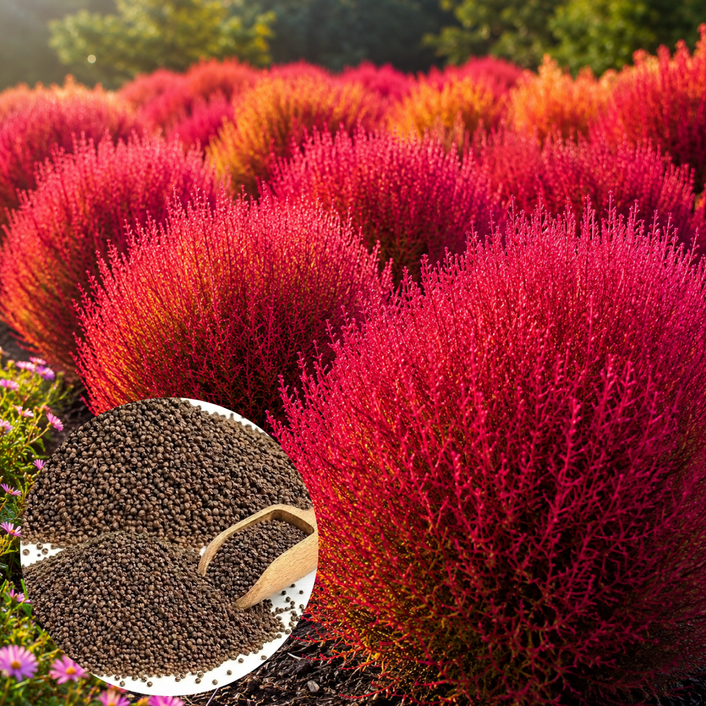 30 Pcs Burning Bush Summer Cypress Seeds, Heirloom, Non-GMO, Decorative Ornamental Grass Shrub for Yard, Gardens & Outdoor Spaces