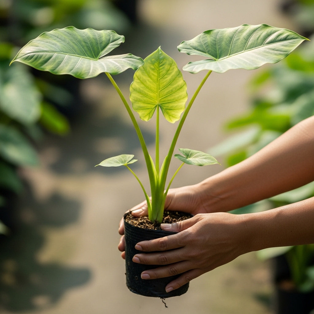 Elephant Ears Bulbs Grown Live Plant 1–2ft Tall | Colocasia Esculenta Tree for Outdoor Garden | Jungle-Style Landscaping & Shade Areas