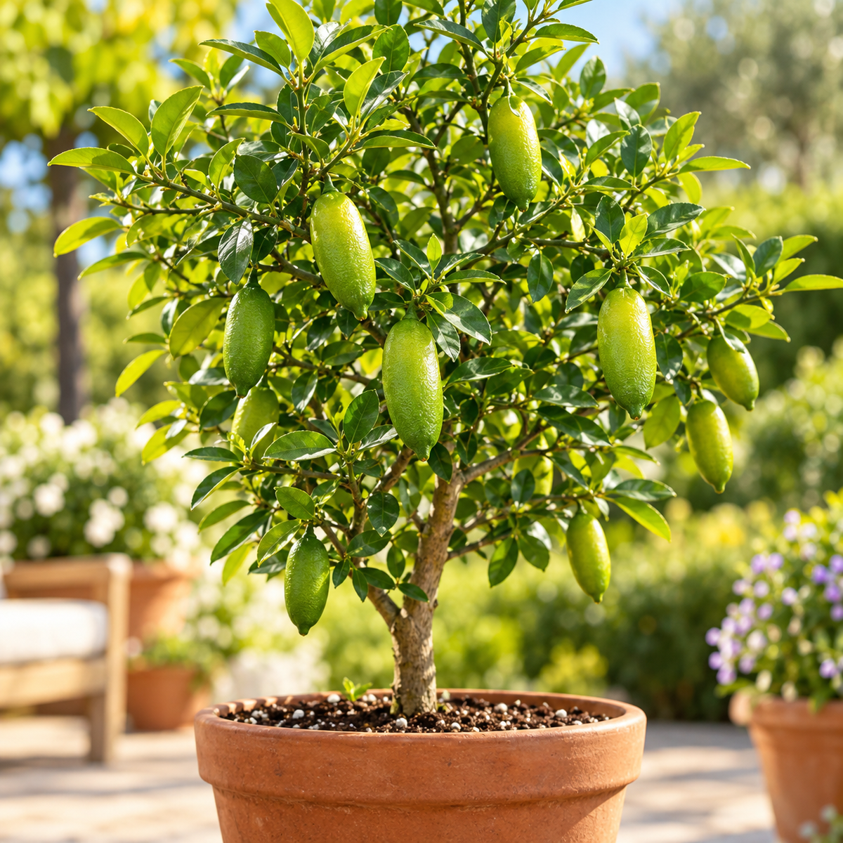 Green Finger Limes Fresh Trees | 1 Gallon Live Potted Citrus Plant | Unique, Juicy Citrus Trees for Indoor & Outdoor Spaces (No Ship to CA,HI,AK)
