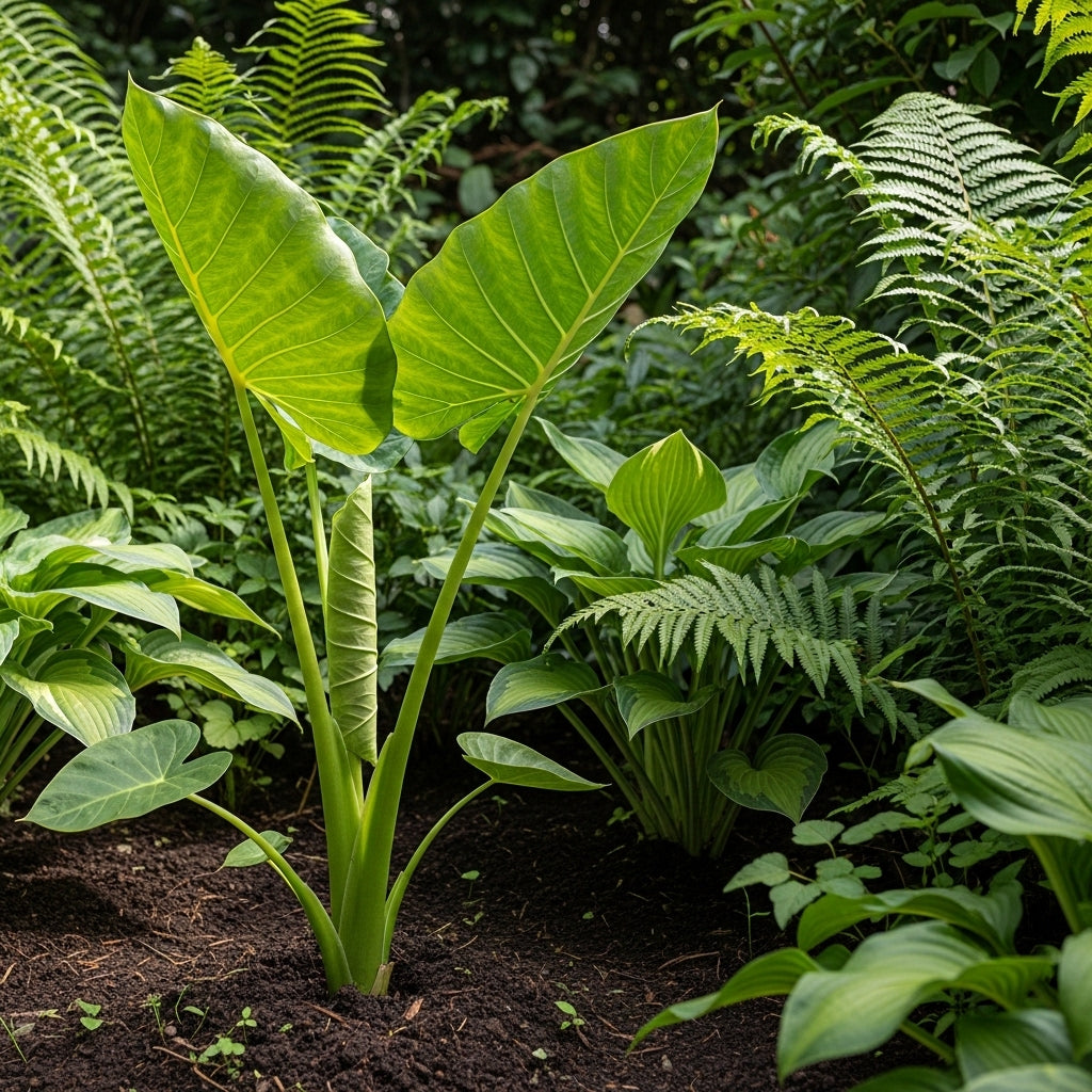 Giant Elephant Ear Plant 1–2ft Tall | Live Mammoth Elephant Ear Bulb Grown Plant – Large Tropical Elephant Ears for Garden & Landscape, Fast-Growing Colocasia with Bold Foliage
