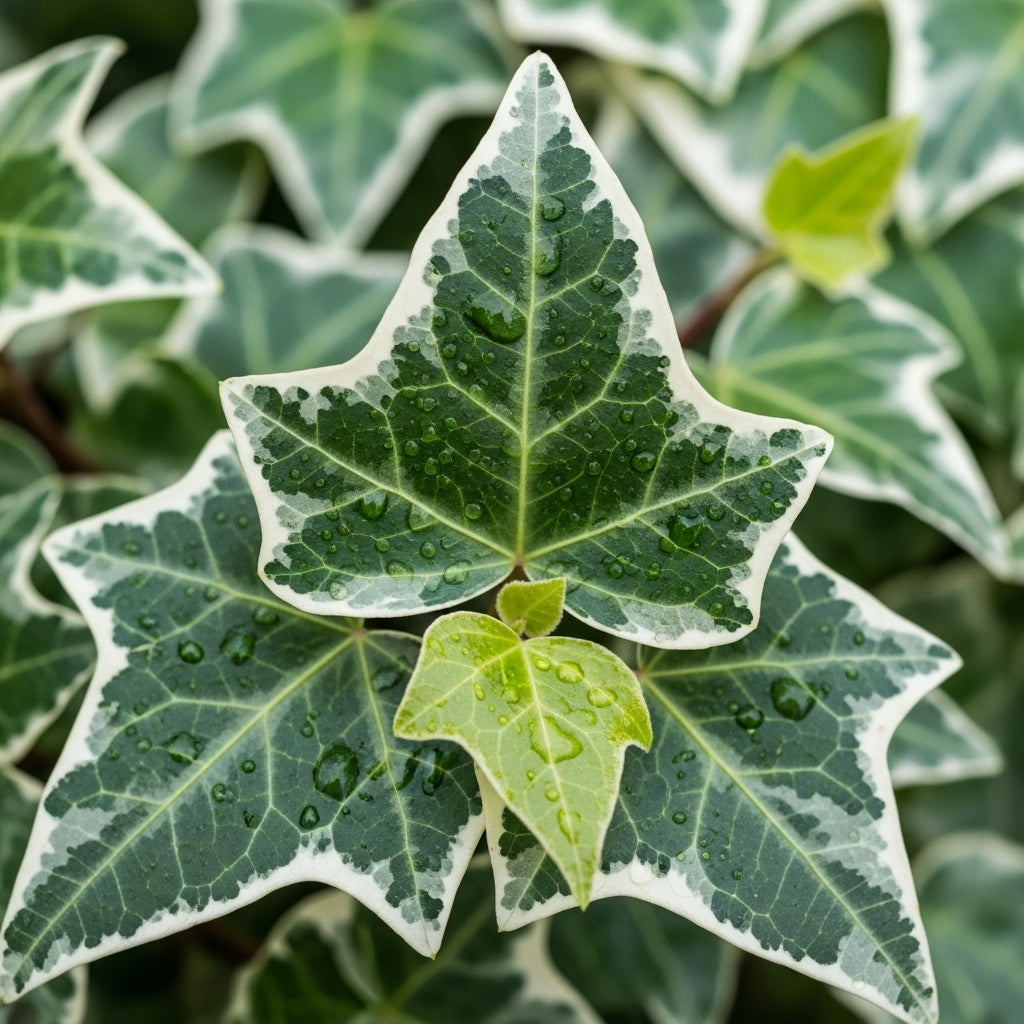 Glacier English Ivy Live Plant in 4 Inch Pot | Variegated English Ivy Indoor Plant with Silver-Green Leaves | Easy-Care Glacier Ivy Houseplant for Hanging Baskets, Shelves & Home Décor