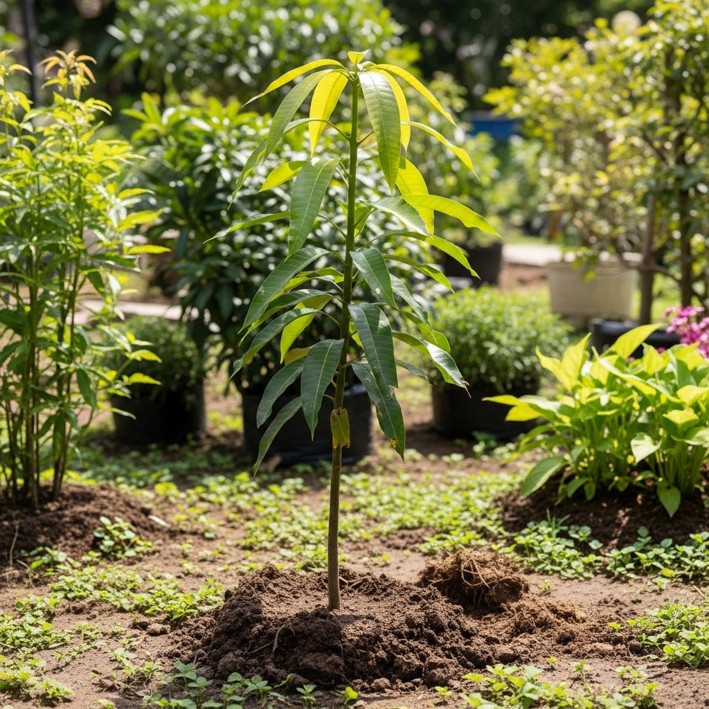 (No Ship to CA, HI, AK) Grafted NAM Doc Mai Yellow Mango Plant 2.5–3 Ft | Live Mango Fruit Tree | Fast-Growing Tropical Variety for Outdoor Growing & Container Gardening