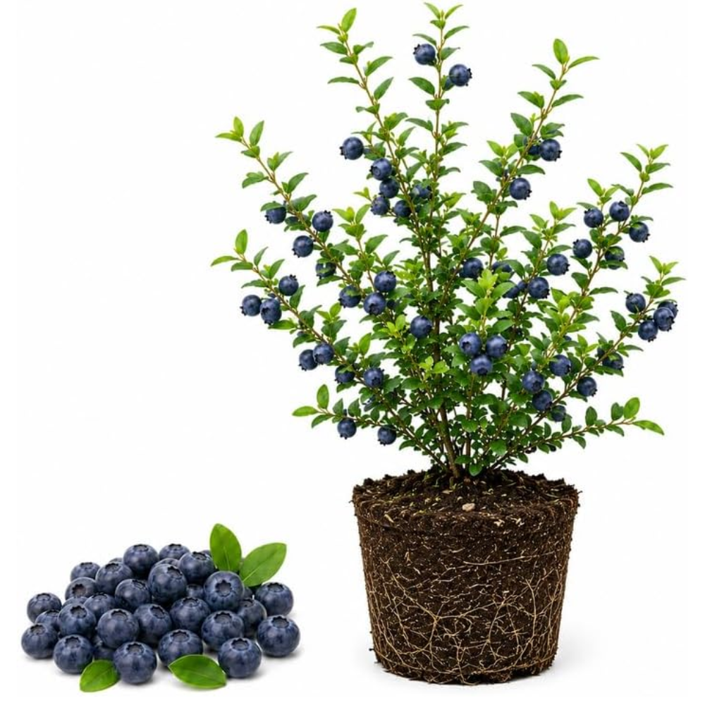 Large Huckleberry Plant Live for Planting in Pot, Easy Care, Native Berry Bush with Sweet Edible Fruit, Suitable for Outdoor Garden & Borders
