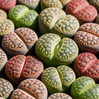 Lithops Large Random Mix Living Stones Succulent Plants Live | 10 Pcs Live Lithops Seedlings | Bare Root Without Pot or Soil, Suitable for Indoor or Outdoor Gardens & Office Use, Friend Plant Lovers