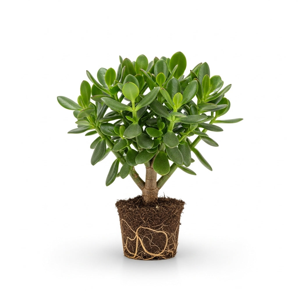 Variegated Jade Plant Live in 4" Inch Pot | Tri-Color Crassula Ovata | Easy-Grow Jade Succulent for Home & Office Décor