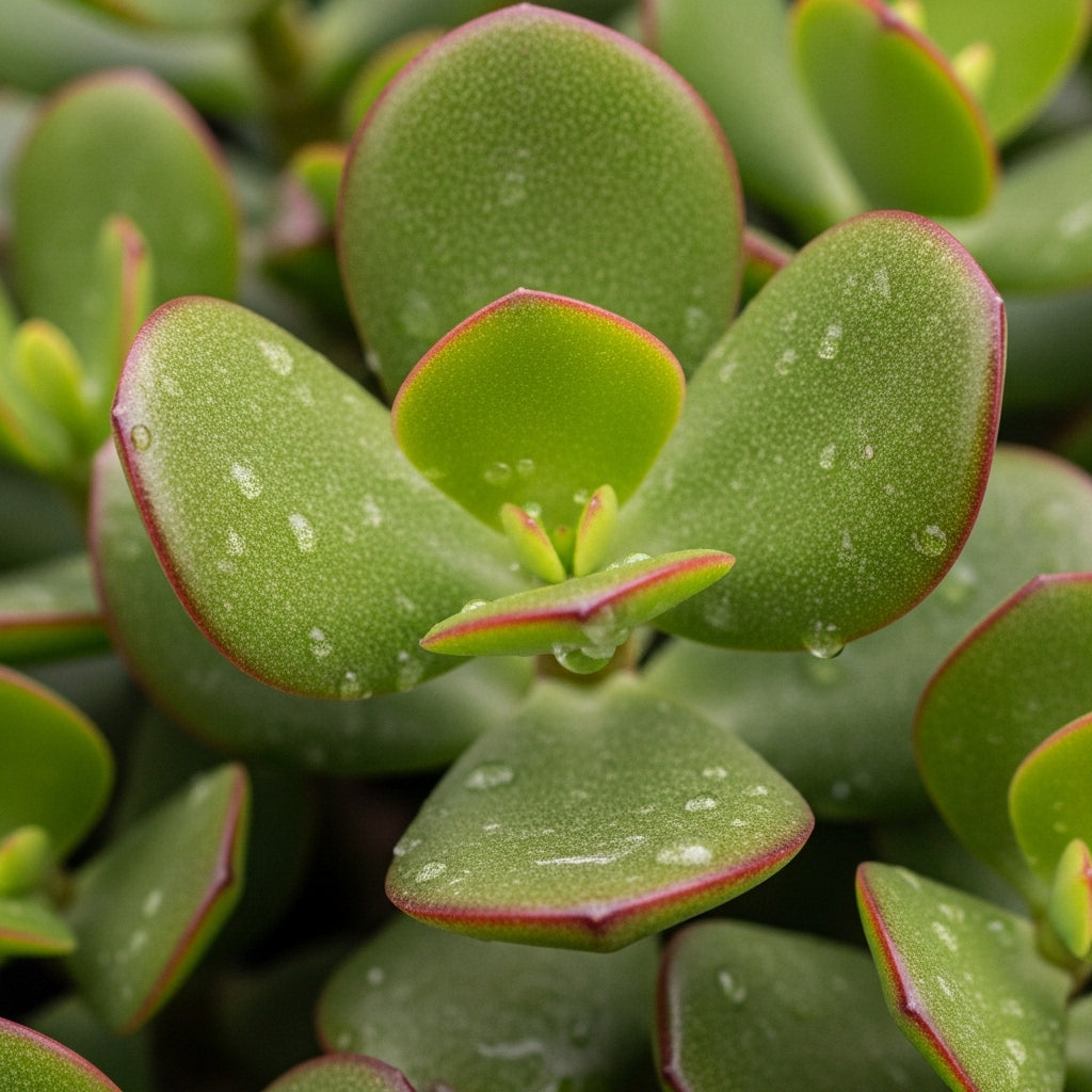 Jade Plant Live Variegated in 4" Inch Pot | Crassula Ovata Tri-Color Succulent | Low-Maintenance Houseplant for Small Spaces