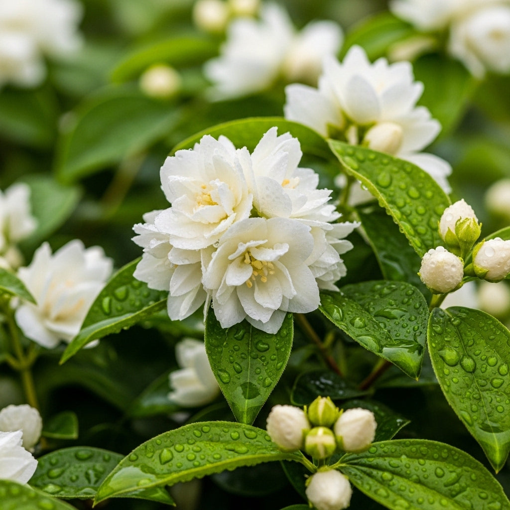 Jasmine Plant Live – Maid of Orleans in 4’’ Inch Pot | Jasmine Plant Indoor Live with White Blooms | Easy-Care Jasmin Plant for Home Decoration | Ideal for Living Spaces & Indoor Plant Collections