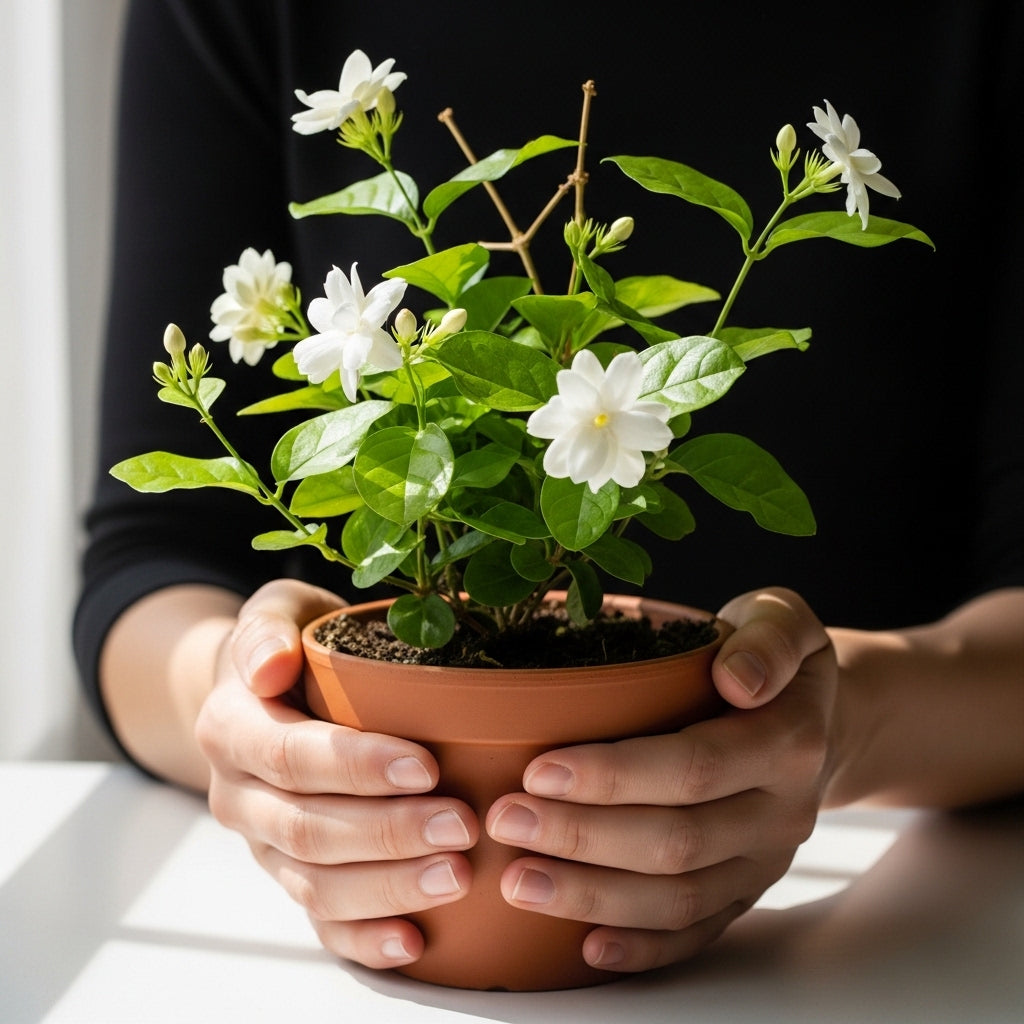 Maid of Orleans Jasmine Flower Plant in 4’’ Inch Pot | Live Jasmine Potted Plant Indoor | Suitable for Windowsills, Desks & Small Spaces | Perfect Fragrant Accent Plant for Home, Office