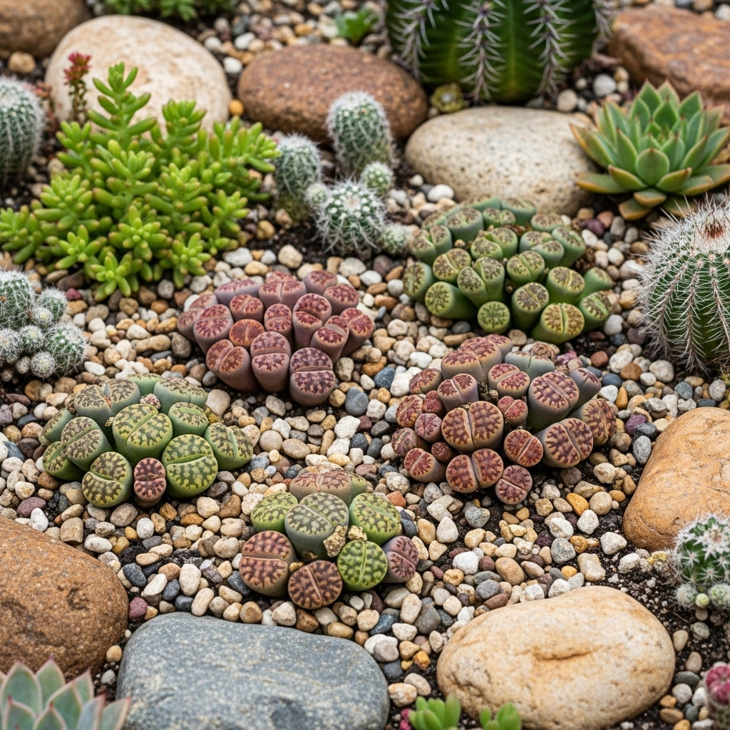 Pack of 30 Live Small Exotic Lithops Live Plants | Perfect for Lithops Starter, Great Terrarium Addition | Bare Root Without Soil or Pot, Easy to Grow and Ideal for Indoor/Outdoor Display