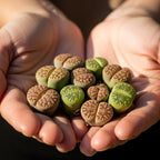 Lithops Large Random Mix Living Stones Succulent Plants Live | 30 Pcs Live Lithops Seedlings | Bare Root Without Pot or Soil, Suitable for Indoor or Outdoor Gardens & Office Use, Friend Plant Lovers