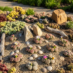 Lithops Large Random Mix Living Stones Succulent Plants Live | 30 Pcs Live Lithops Seedlings | Bare Root Without Pot or Soil, Suitable for Indoor or Outdoor Gardens & Office Use, Friend Plant Lovers