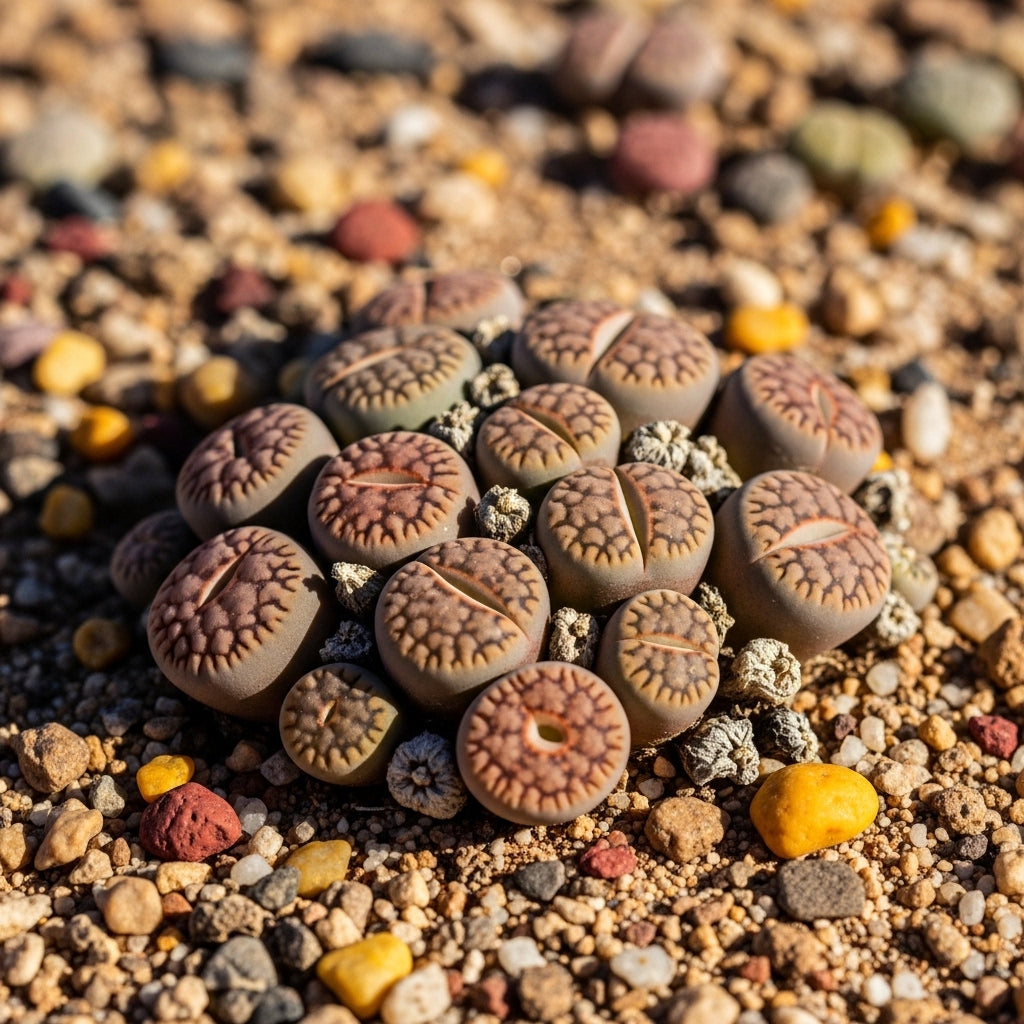 Mix Lithops Succulent Plants Live | 10 Pcs Lithops Live Plants | Bare Root Without Pot & Soil, Indoor Office Desk Decoration, Friend Plant Lovers Gifts
