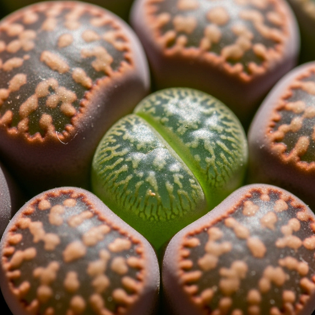 Mix Lithops Succulent Plants Live | 10 Pcs Lithops Live Plants | Bare Root Without Pot & Soil, Indoor Office Desk Decoration, Friend Plant Lovers Gifts