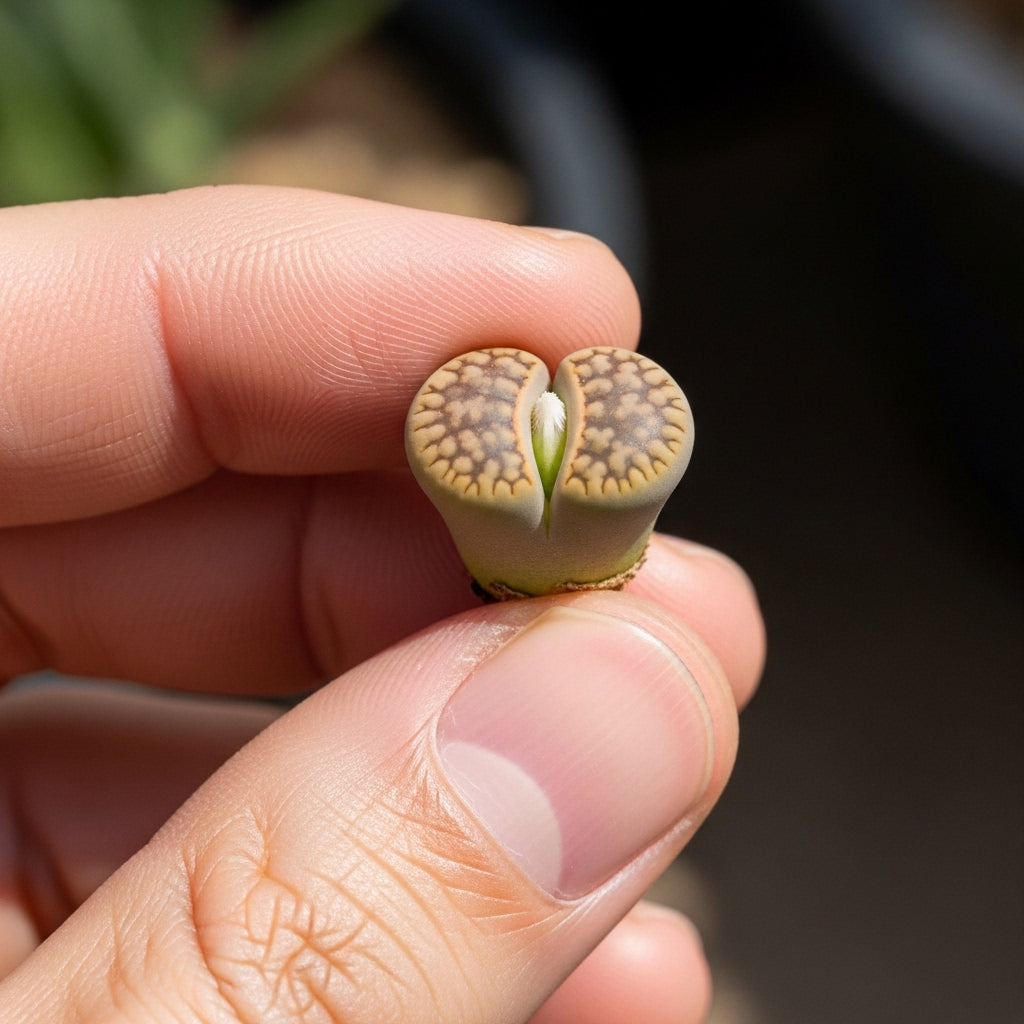Mix Lithops Succulent Plants Live | 10 Pcs Lithops Live Plants | Bare Root Without Pot & Soil, Indoor Office Desk Decoration, Friend Plant Lovers Gifts