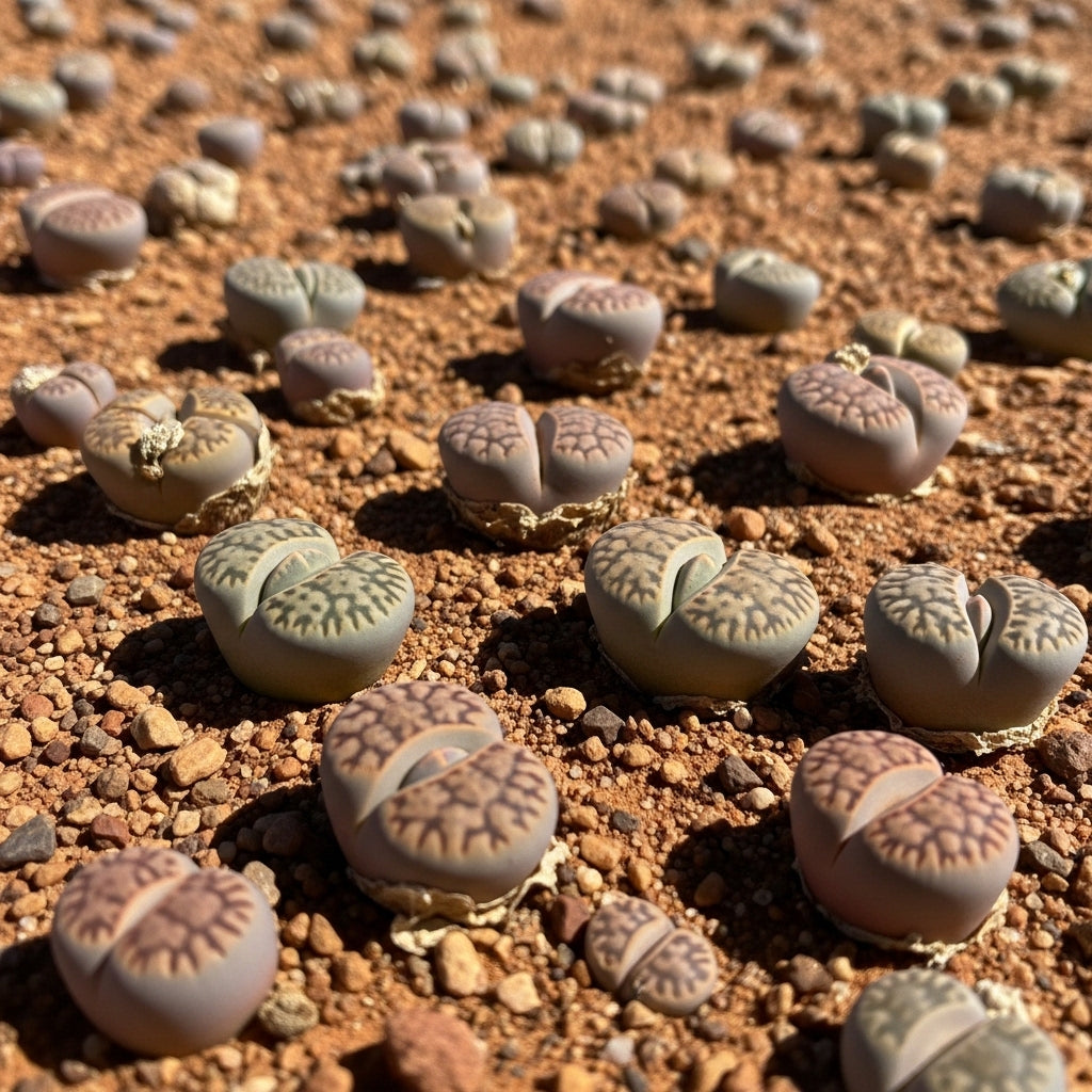 Mix Lithops Succulent Plants Live | 30 Pcs Lithops Live Plants | Bare Root Without Pot & Soil, Indoor Office Desk Decoration, Friend Plant Lovers Gifts
