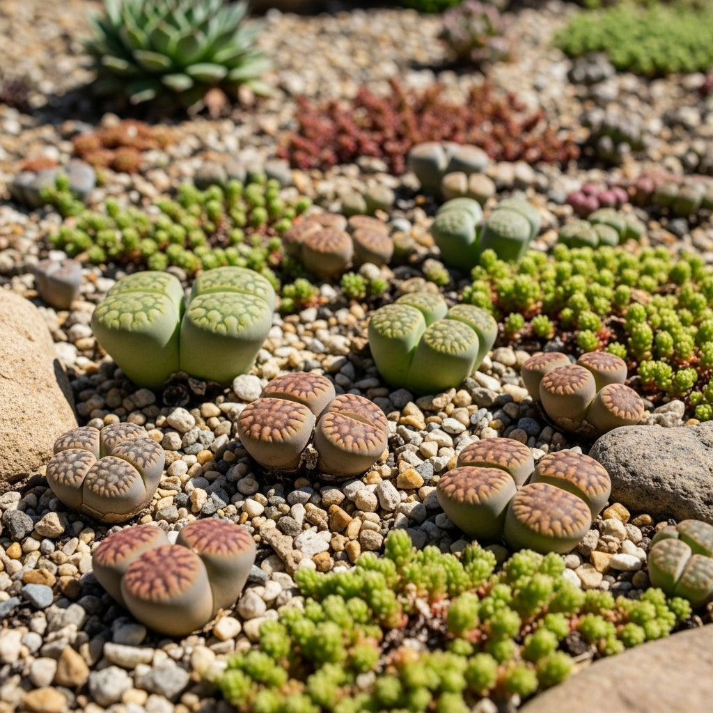 Mix Lithops Succulent Plants Live | 30 Pcs Lithops Live Plants | Bare Root Without Pot & Soil, Indoor Office Desk Decoration, Friend Plant Lovers Gifts