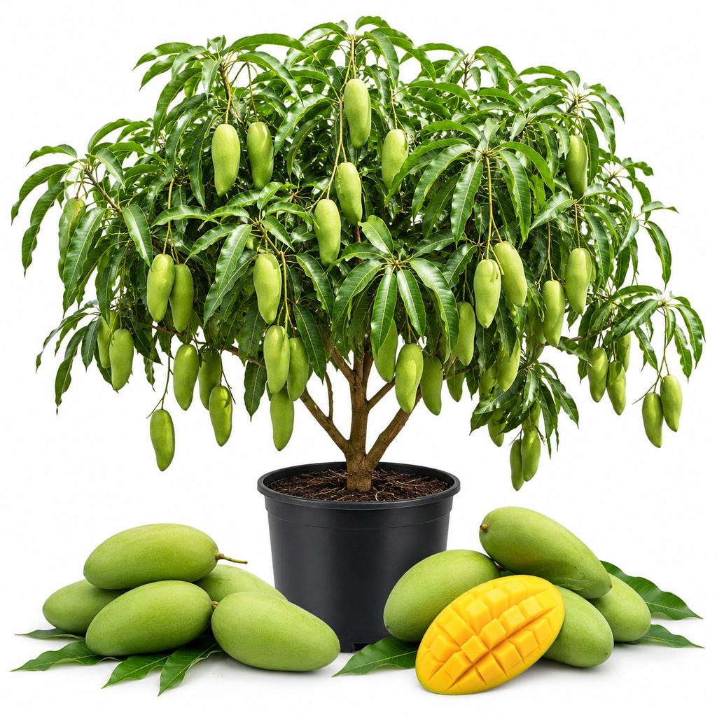 Mun Kun Si Tropical Mango Tree 2.5–3 Ft | Sweet Mango Fruit Tree for Patio, Backyard & Landscape Use (No Ship to CA, HI, AK)