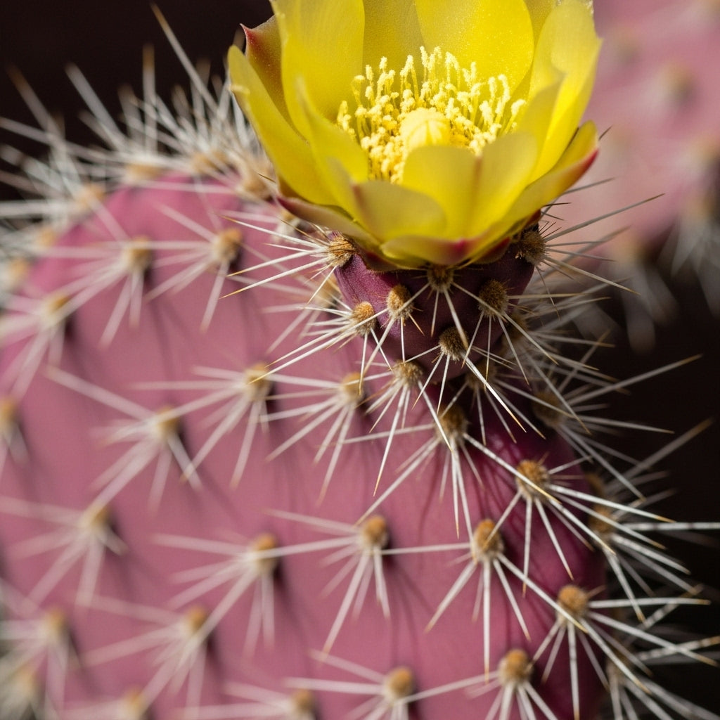Purple Prickly Pear Cactus Live Plant in 3 Inch Potted | Hardy Desert Cactus for Indoor Display, Outdoor Gardens, Xeriscaping, Borders & Containers