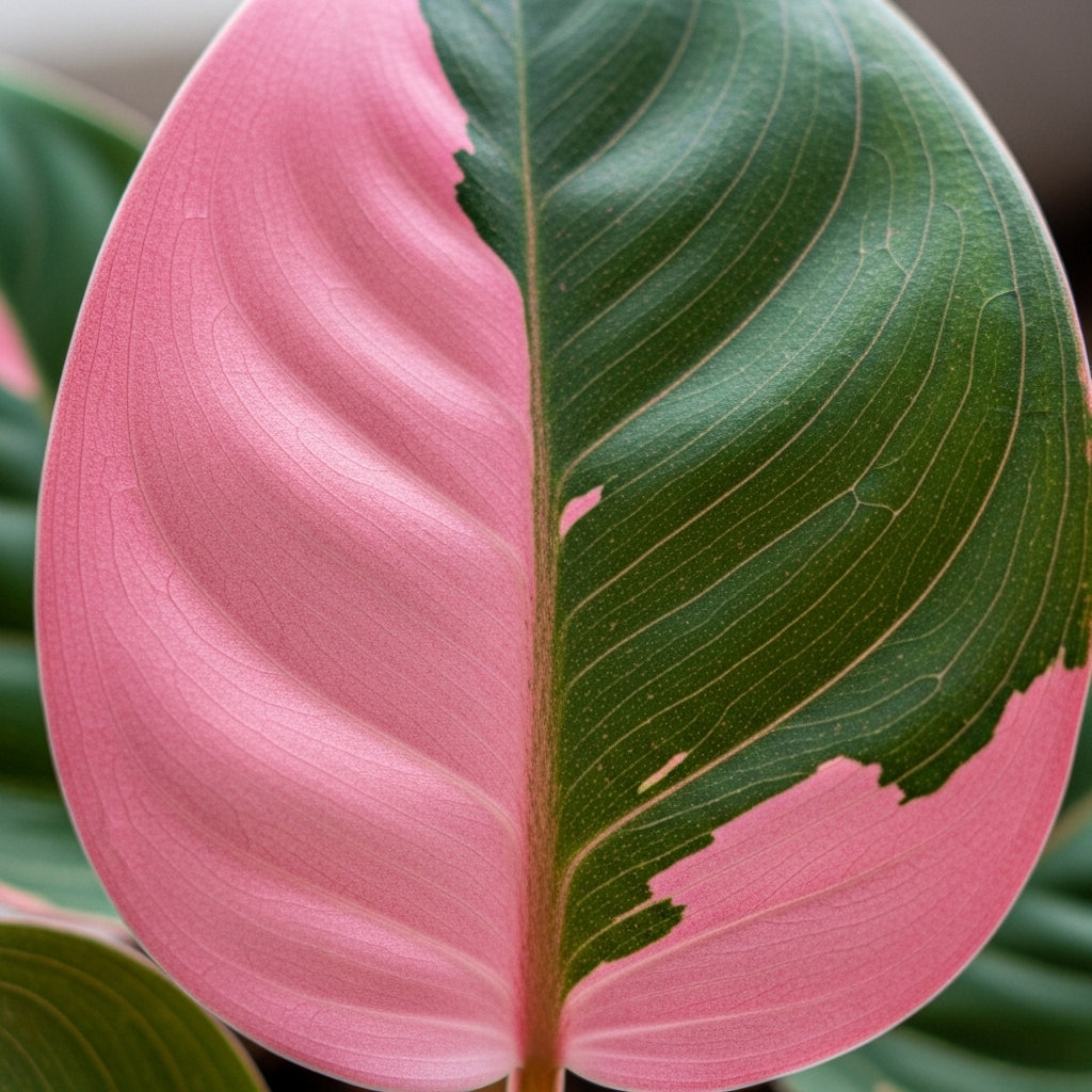 Philodendron Pink Princess Plants | Pink Princess Plant Live Houseplant in Self-Watering 4” Inch Pot | Easy-Care Indoor Plant for Shelves, Desks & Modern Spaces