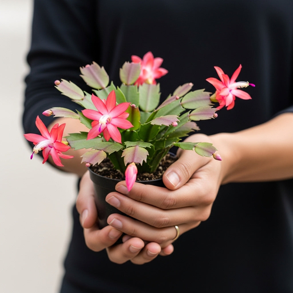 Light Pink Easter Cactus Live Plant 3 Inch Tall – Flowering Indoor Holiday Cactus with Soft Pink Blooms, Easy Care Easter Cactus Plants Live for Home, Office or Gift