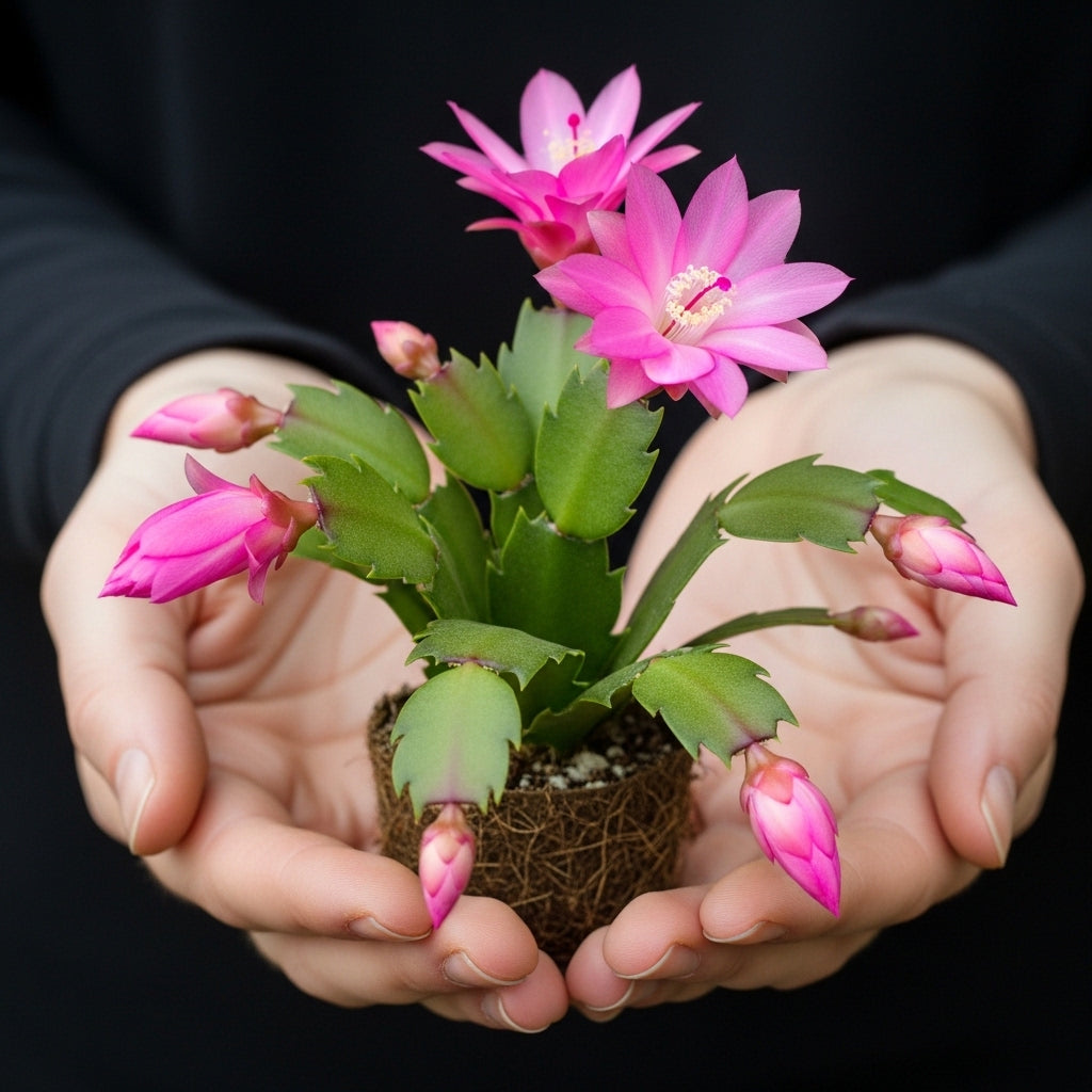 Pink Easter Cactus Live Plant | Delicate Pink Spring Flowers 3 Inch Tall | Easy Care Easter Cactus Plants Live for Indoor Décor, Small Spaces and Gifting