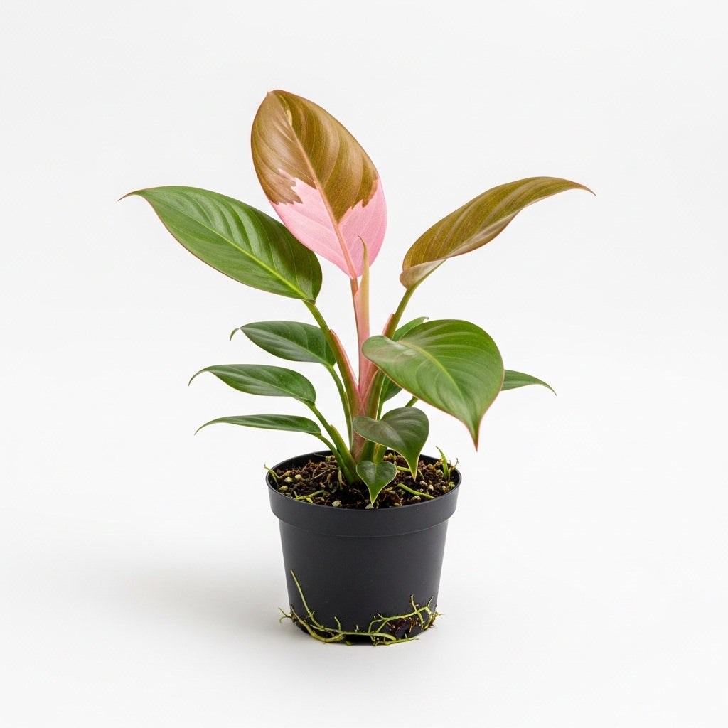 Pink Princess Philodendron Live Plant | Easy Plants Live Houseplants with Self-Watering 4 Inch Pot | Philodendron Pink Princess Plant for Indoor Home & Office