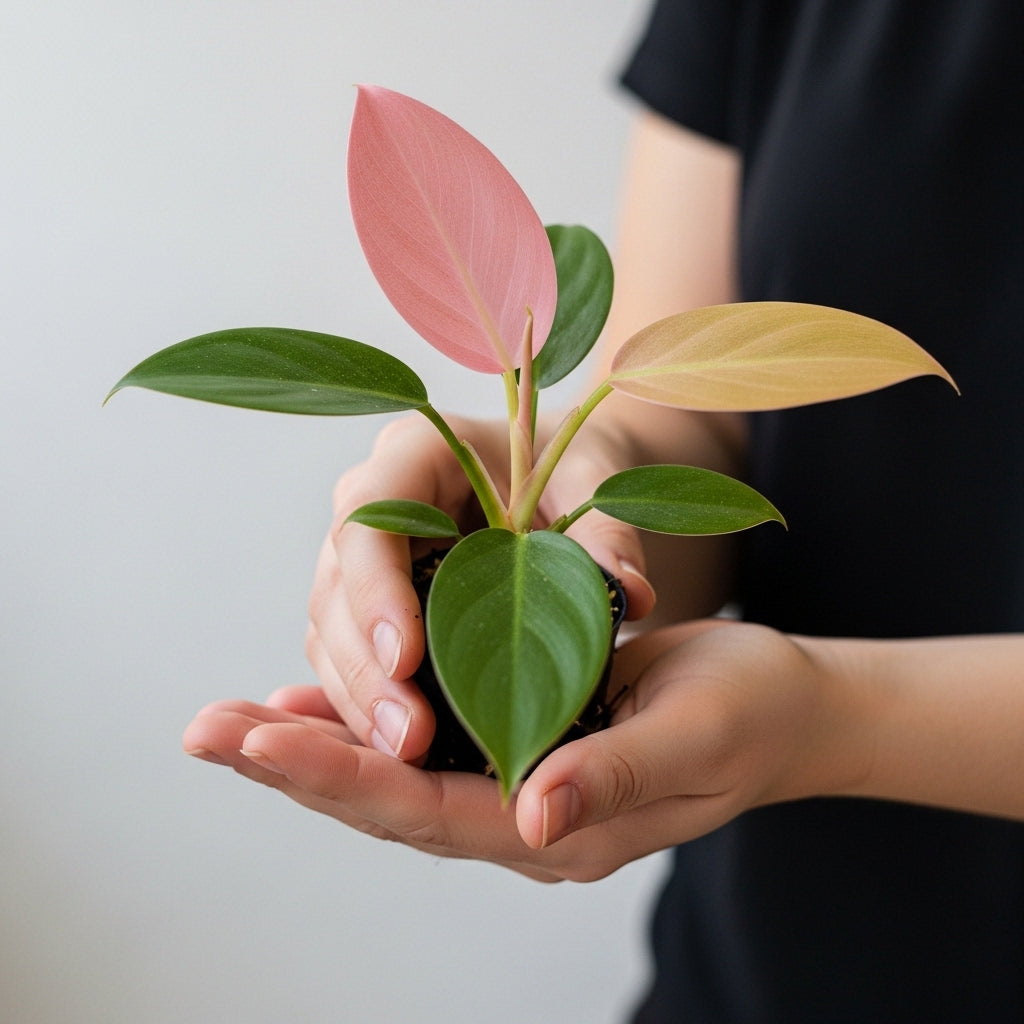 Pink Princess Philodendron Live Plant | Easy Plants Live Houseplants with Self-Watering 4 Inch Pot | Philodendron Pink Princess Plant for Indoor Home & Office