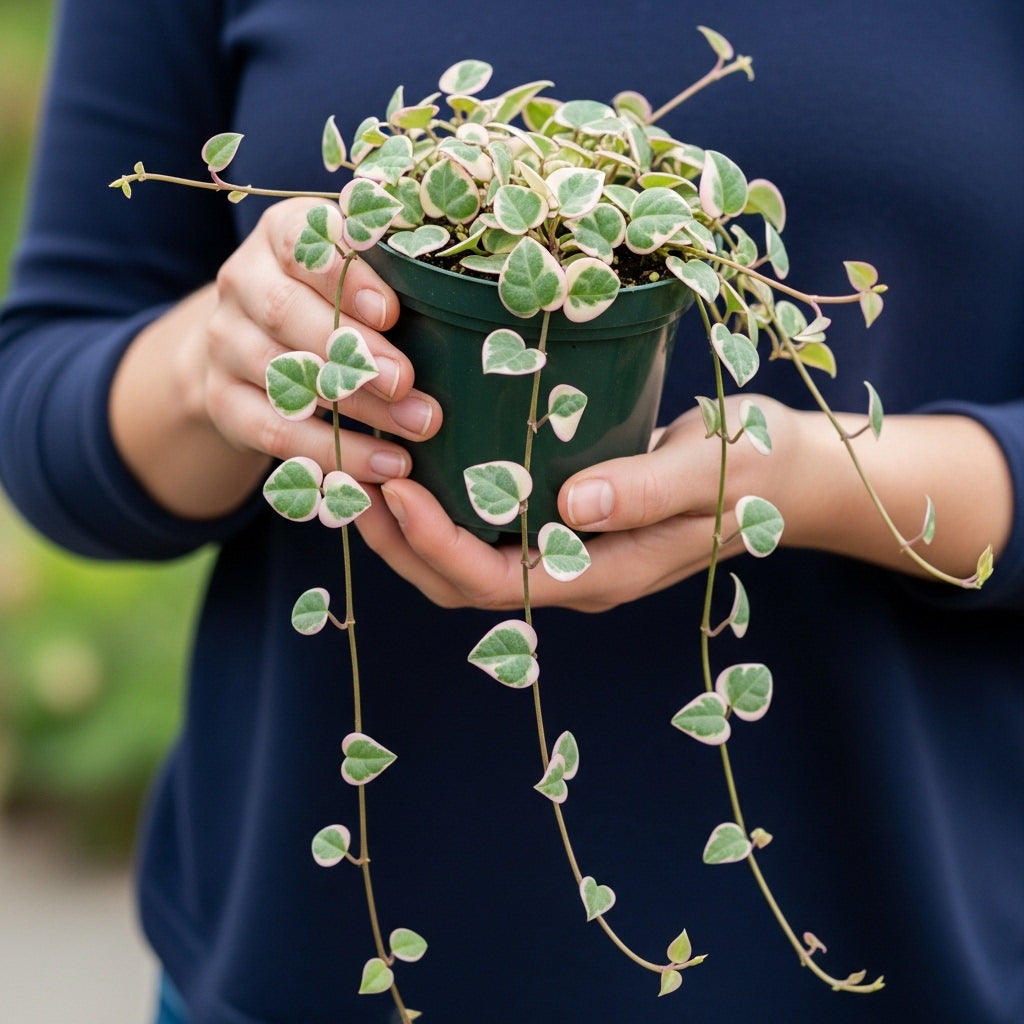 String of Hearts Plant Live | Different Houseplants in 4” Pot | Fast-Growing Trailing Houseplant | Perfect for Home & Office Decor | Suitable for Hanging Planters & Living Wall Displays