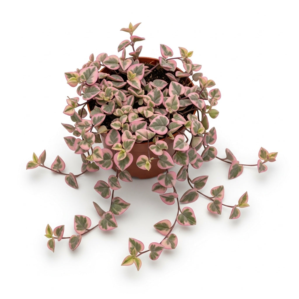 Pink Variegated String of Hearts Plant Live in 6" Pot | Rare Pink Ceropegia Woodii Variegata | Perfect for Beginners & Green Home Styling