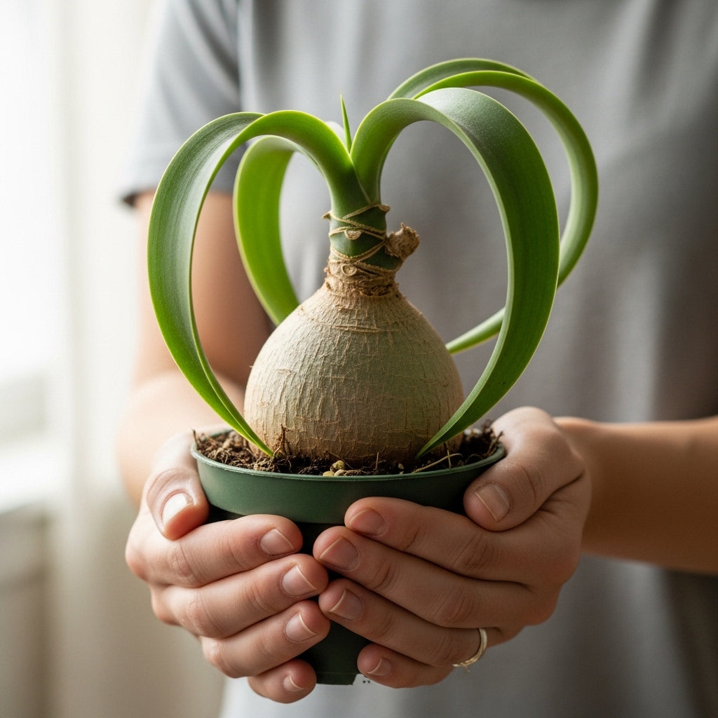 Pony Tail Palm Live Plant in 4” Inch Pot | Elephant’s Foot Live Trees | Easy to Maintain Indoor Housplant | Suitable for Home & Office Décor | Great Birthday Gift