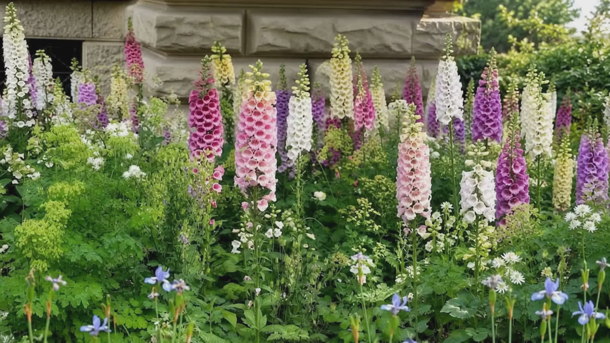 Live Foxglove Plant, 3" Potted Vertical Flowering Shrub, Established Root System Bloom, Low Maintenance Outdoor Garden Plant
