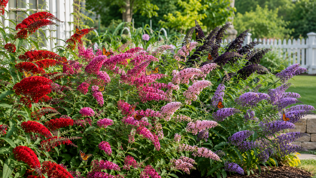 Butterfly Bush Live Plant, 4-6 Inch Tall Starter, Deep Purple Flowering Shrub for Backyard and Garden Rows