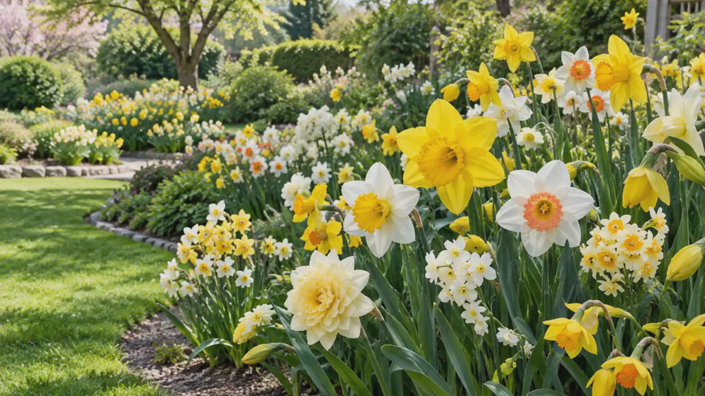 100 Wild Daffodil Bulbs, Well-Rooted Buttercup Bulbs, Vigorous Growth Habit with Showy Trumpet Blossoms for Home Landscapes