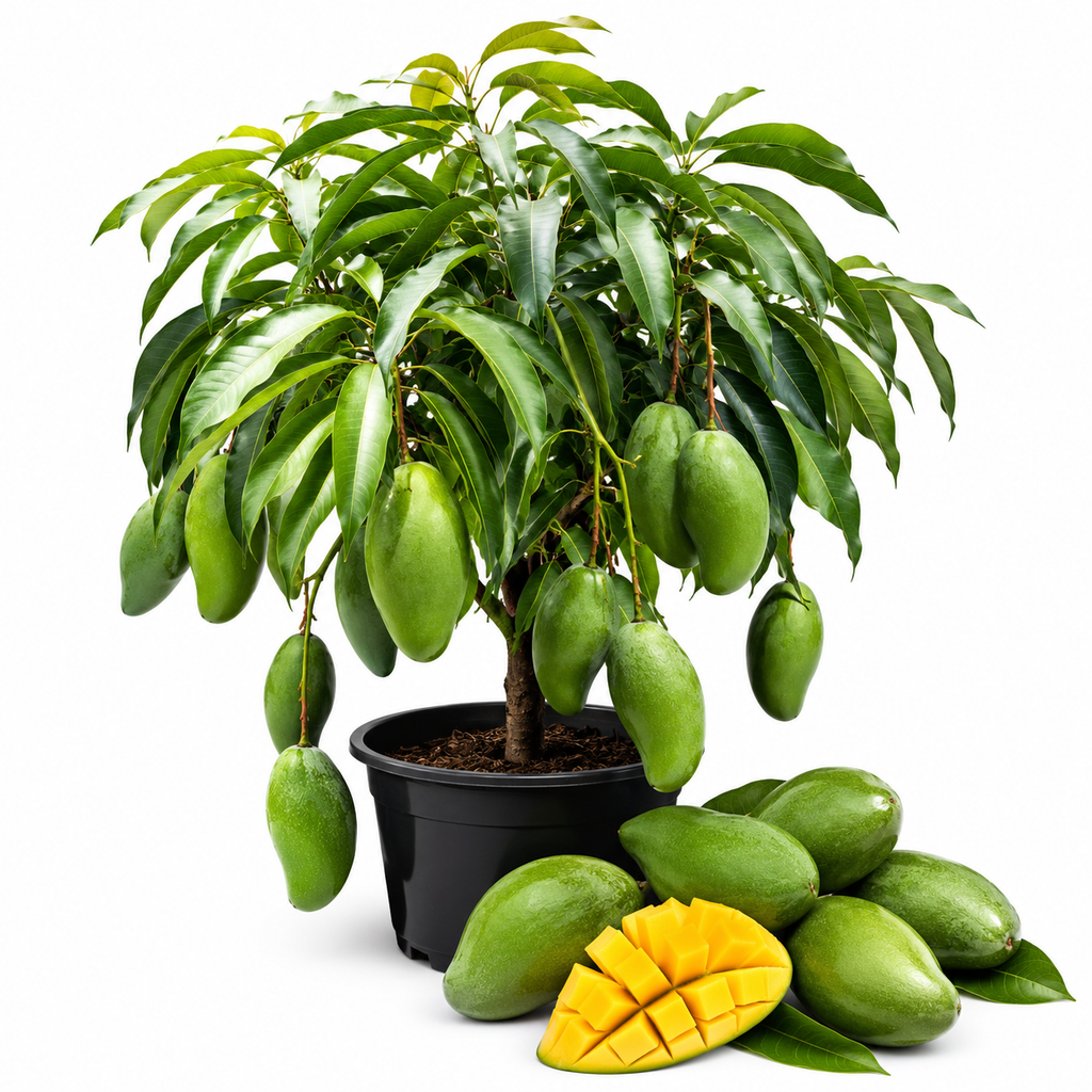 Keo Savoy Mango Trees Live Plants | 2.5–3 Ft Tropical Mango Variety | Sweet, Juicy Mango Fruit Tree for Yard & Patio (No Ship to CA,HI,AK)