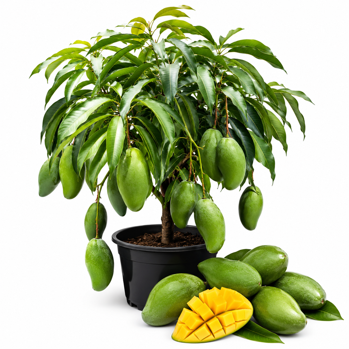 Keo Savoy Mango Trees Live Plants | 2.5–3 Ft Tropical Mango Variety | Sweet, Juicy Mango Fruit Tree for Yard & Patio (No Ship to CA,HI,AK)
