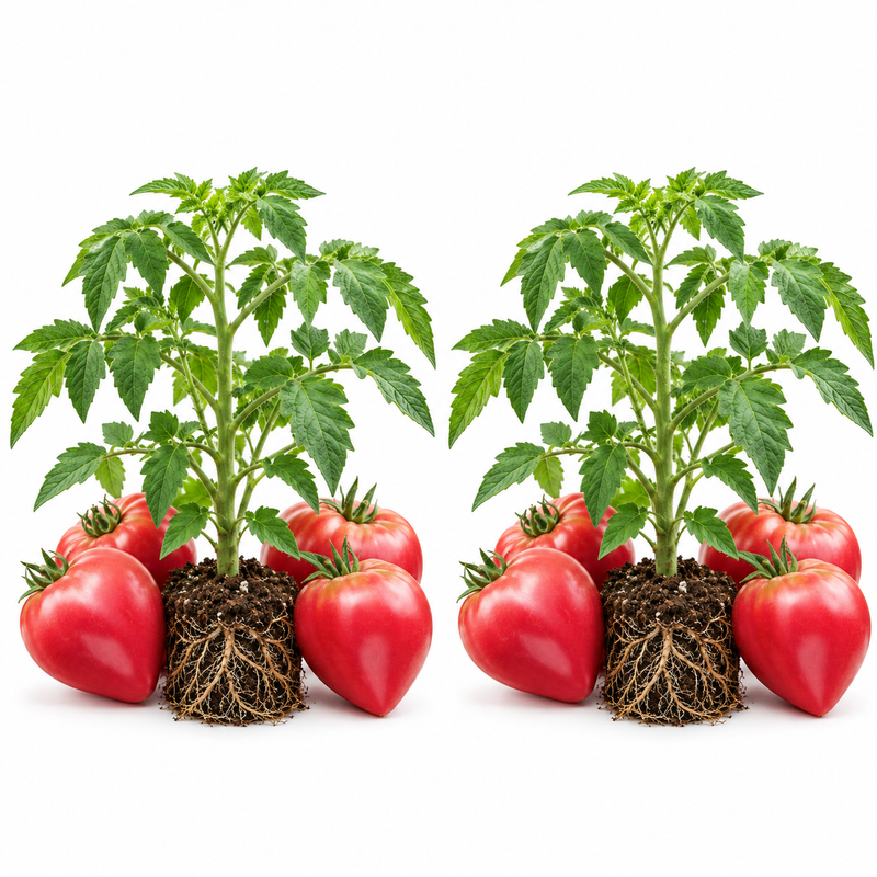 Set of 2 Live Tomato Plants, 60+ Days Old Non GMO, Tomato Varieties for Planting, Easy-to-Grow Vegetable Garden Plants, Edible Plants for Raised Beds, Patio Containers and Home Gardens