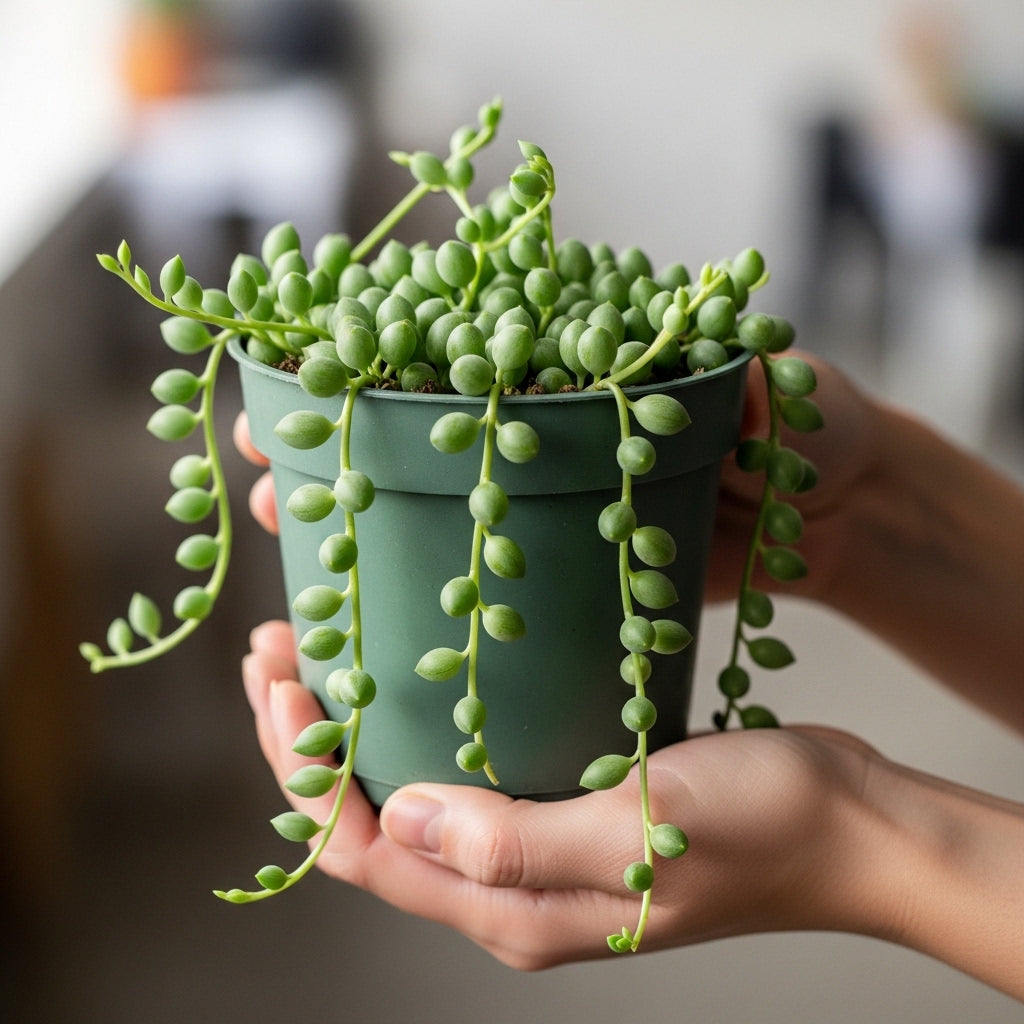 String of Dolphins Plant 4'' Inch Pot | Live Trailing Succulent Houseplant | String of Dolphins Plant Live for Shelves, Pots & Hanging Planters